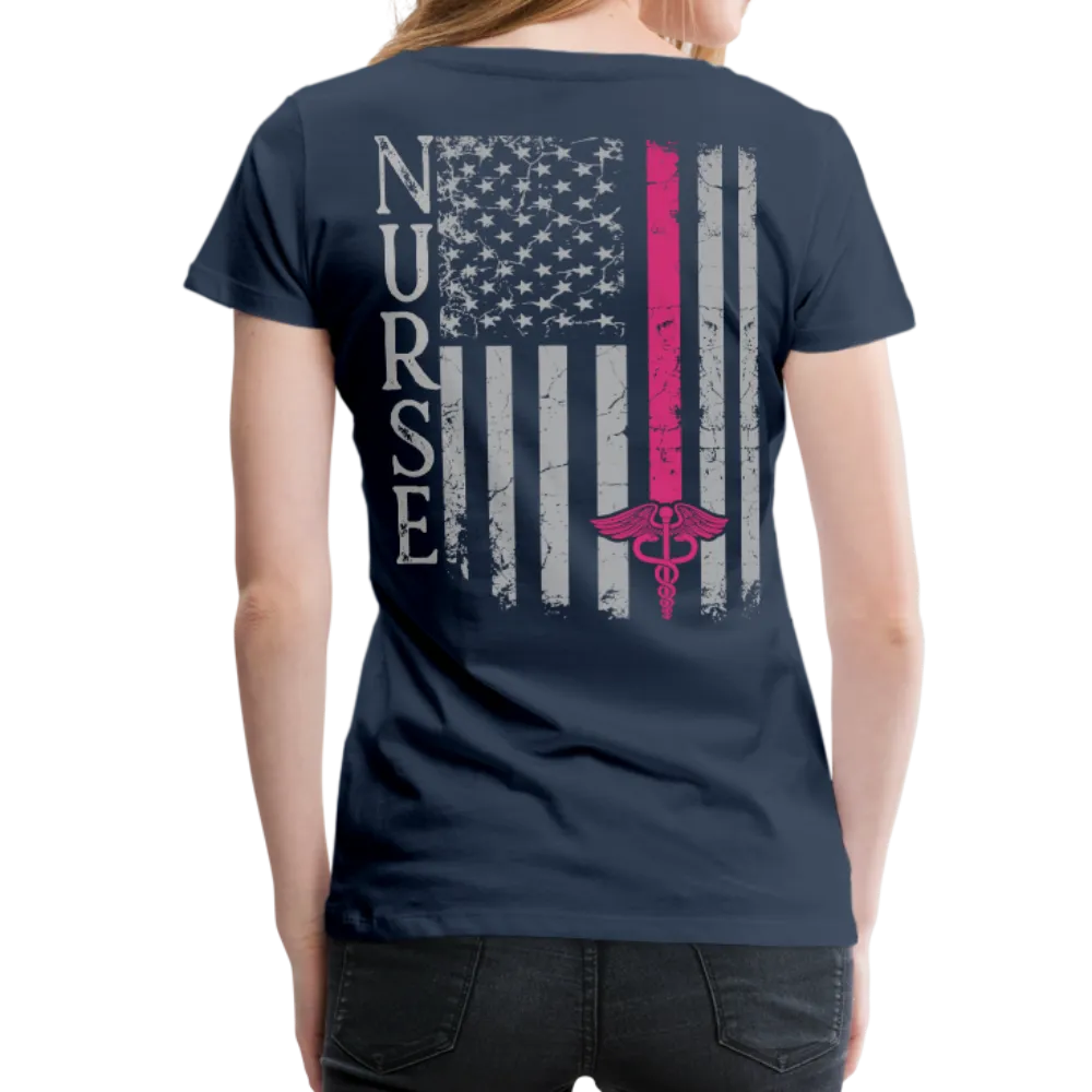 RN Nurse Flag American Nurse Shirt Women’s Premium T-Shirt (CK1816)