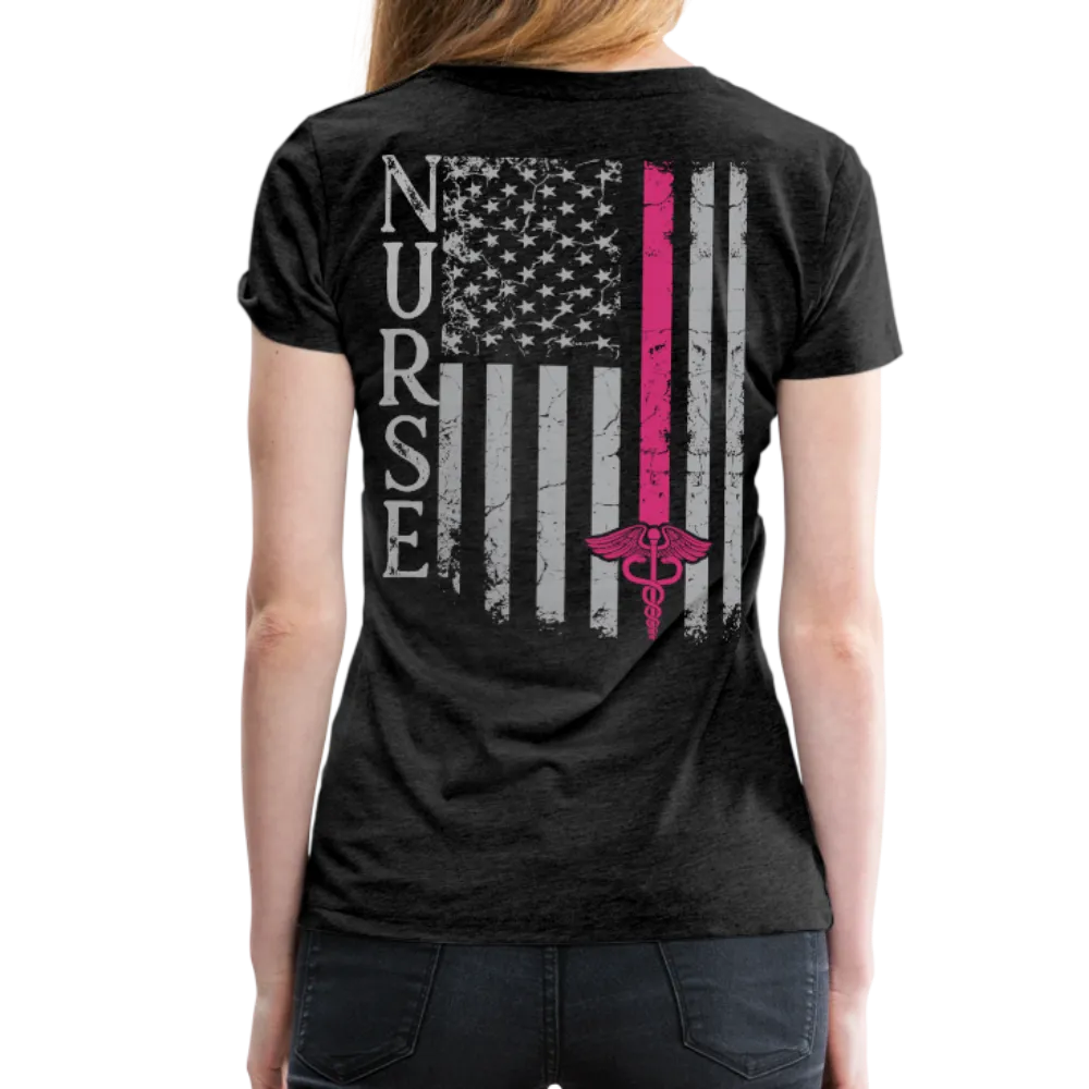RN Nurse Flag American Nurse Shirt Women’s Premium T-Shirt (CK1816)