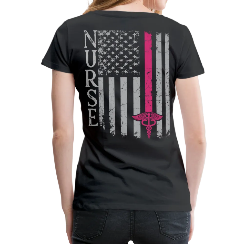RN Nurse Flag American Nurse Shirt Women’s Premium T-Shirt (CK1816)