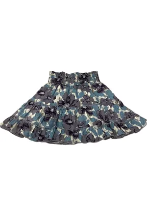Ruffled Floral Smocked Skirt