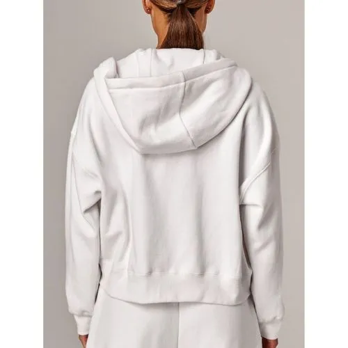 Running Bare Womens Legacy Zip Hoodie White