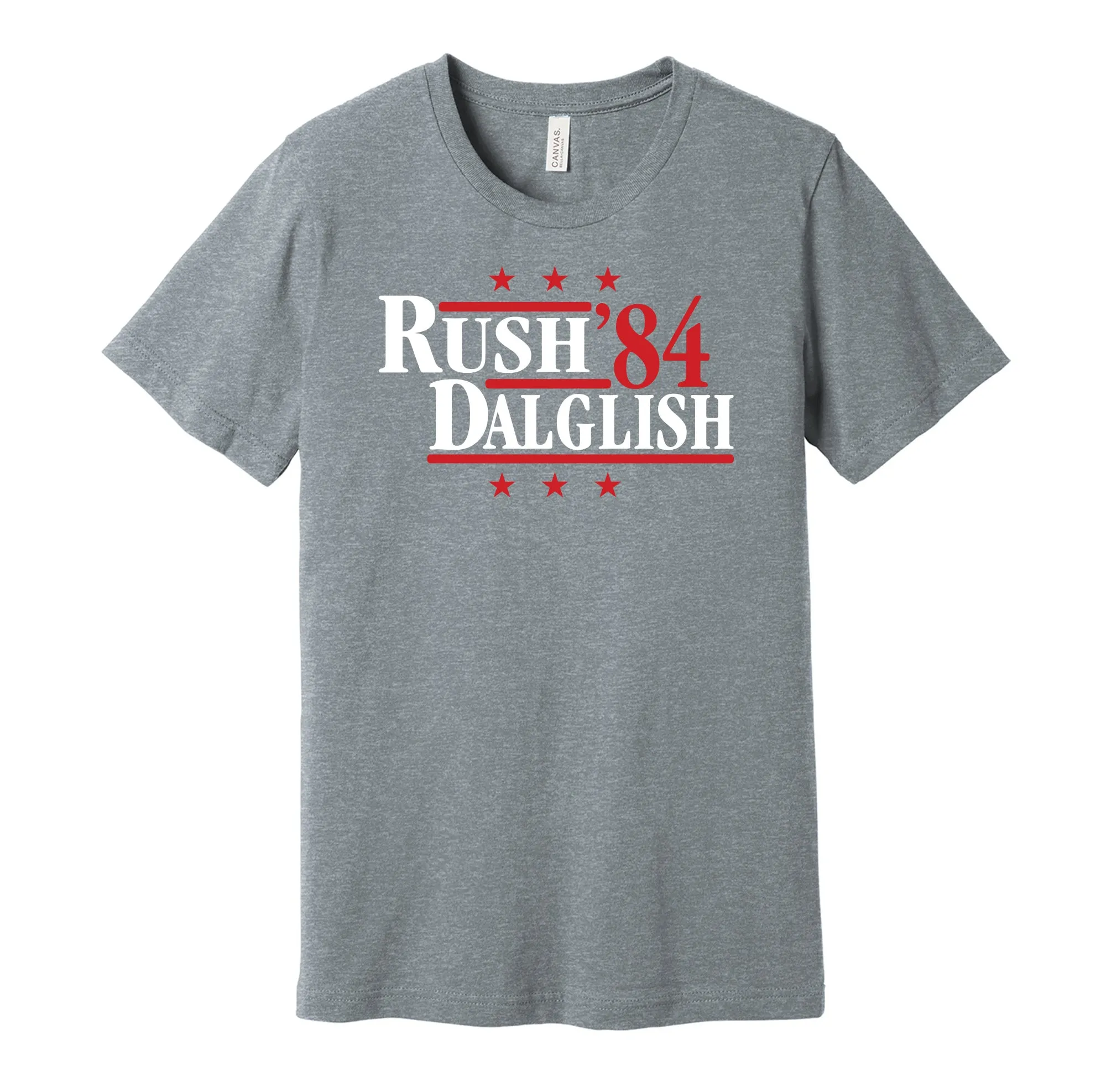 Rush & Dalglish '84 - Liverpool Football Legends Political Campaign Parody T-Shirt - Hyper Than Hype Shirts