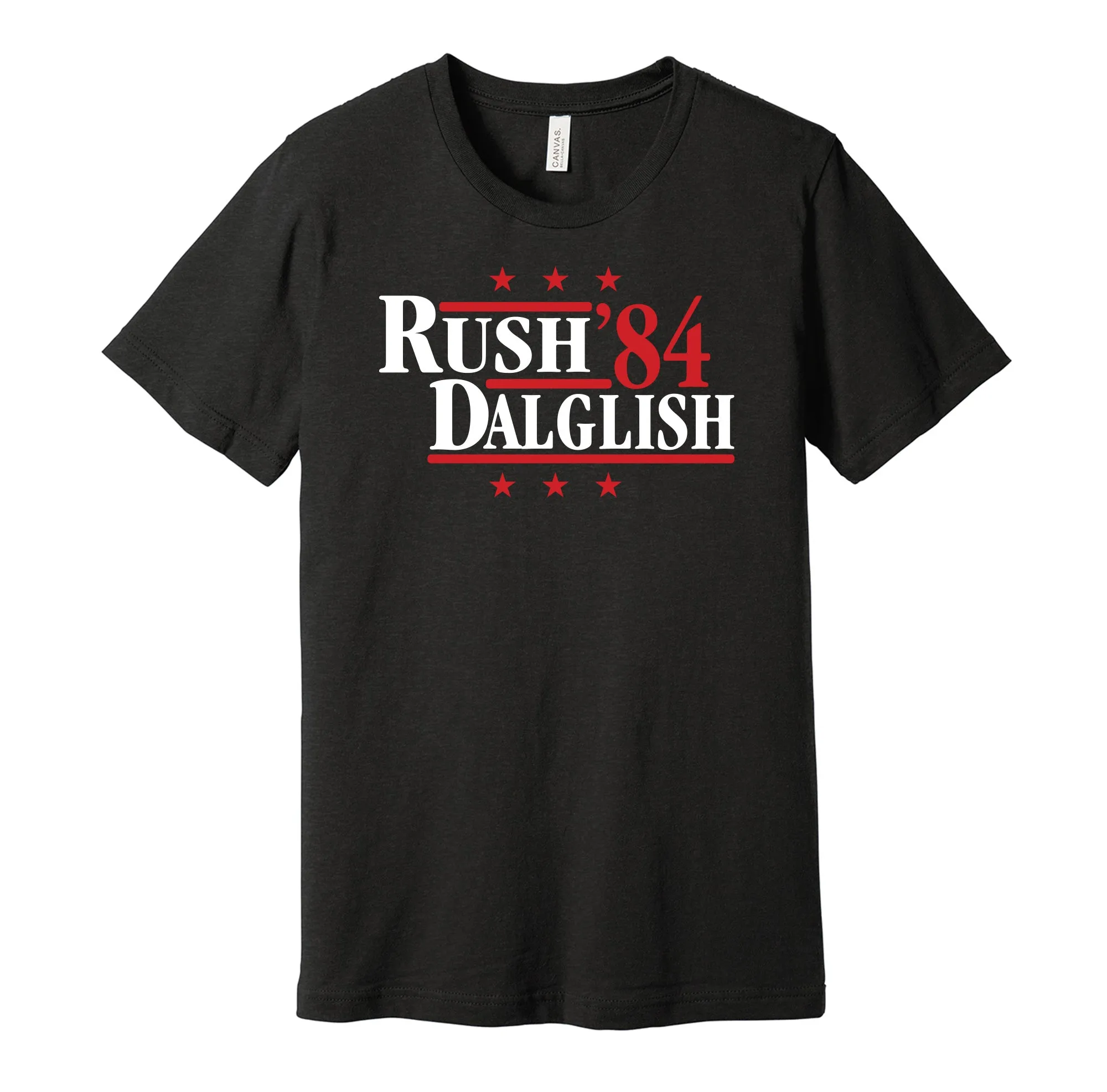 Rush & Dalglish '84 - Liverpool Football Legends Political Campaign Parody T-Shirt - Hyper Than Hype Shirts
