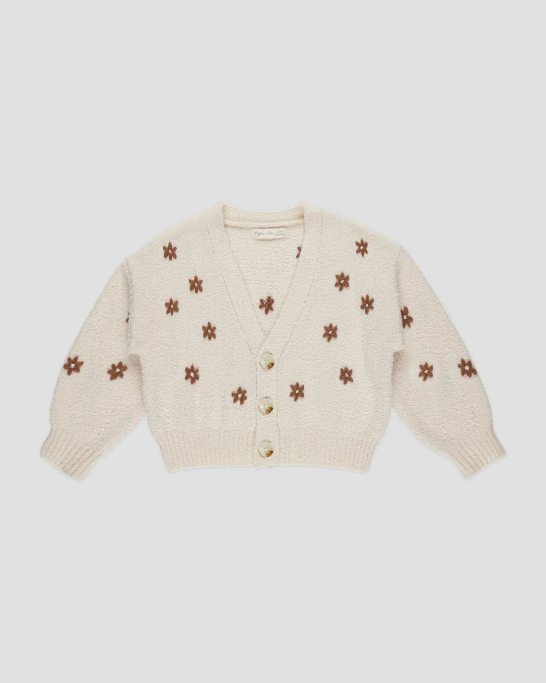 Rylee & Cru - Boxy Copped Cardigan - Flowers