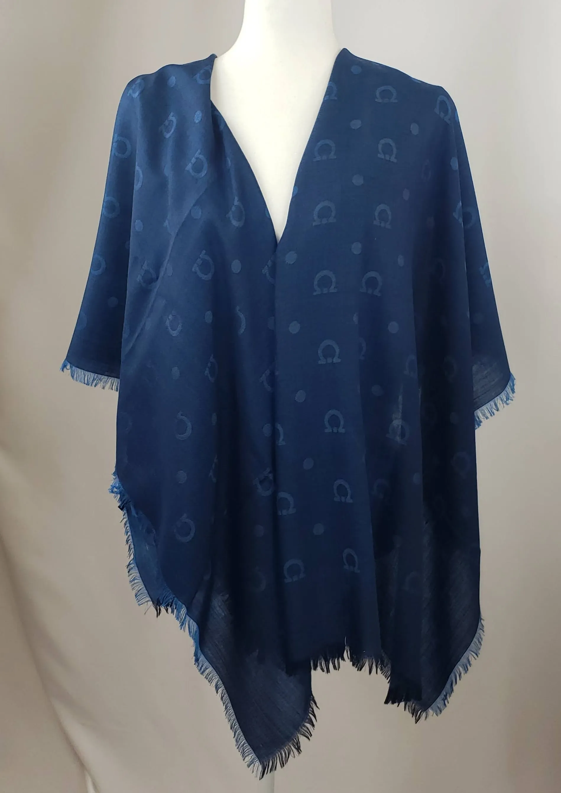 Salvatore Ferragamo Scarf in Gancini Blue