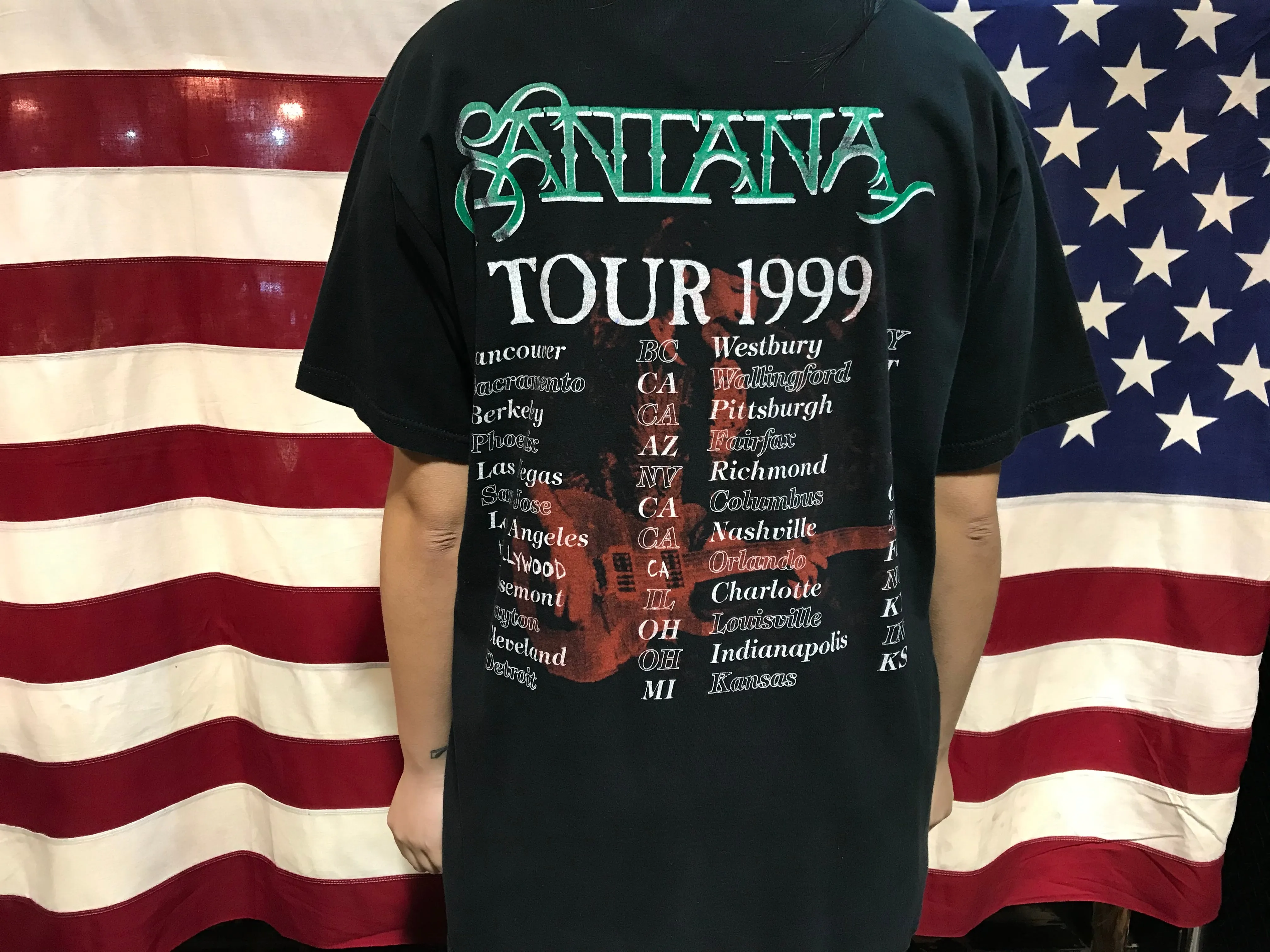 Santana 1999 Tour original Vintage Rock T-Shirt