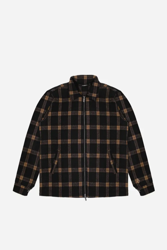 SHIRT ZIP FEELER CHECK NAVY/DUNE