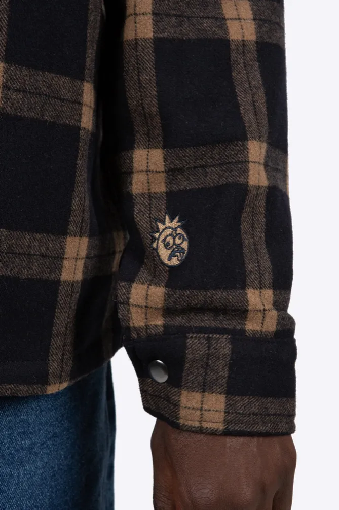 SHIRT ZIP FEELER CHECK NAVY/DUNE