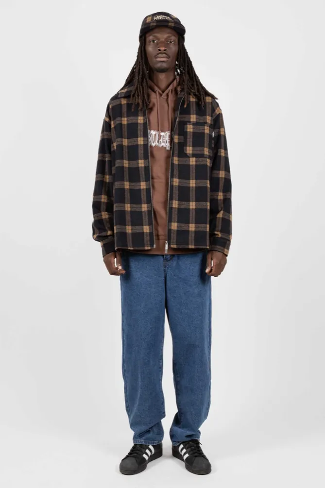 SHIRT ZIP FEELER CHECK NAVY/DUNE