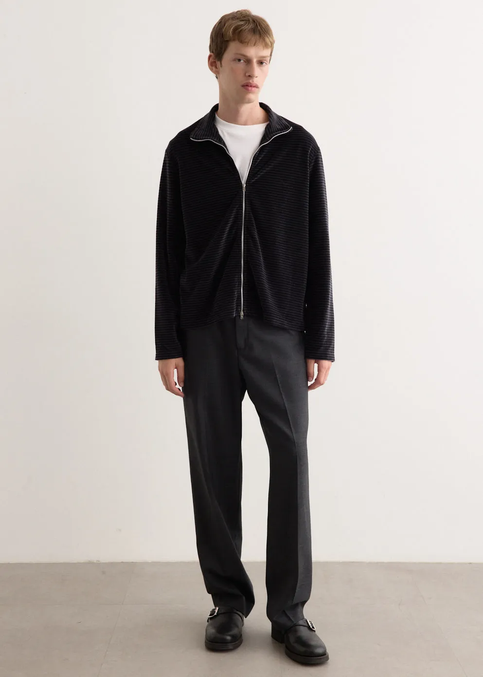Shrunken Full Zip Polo
