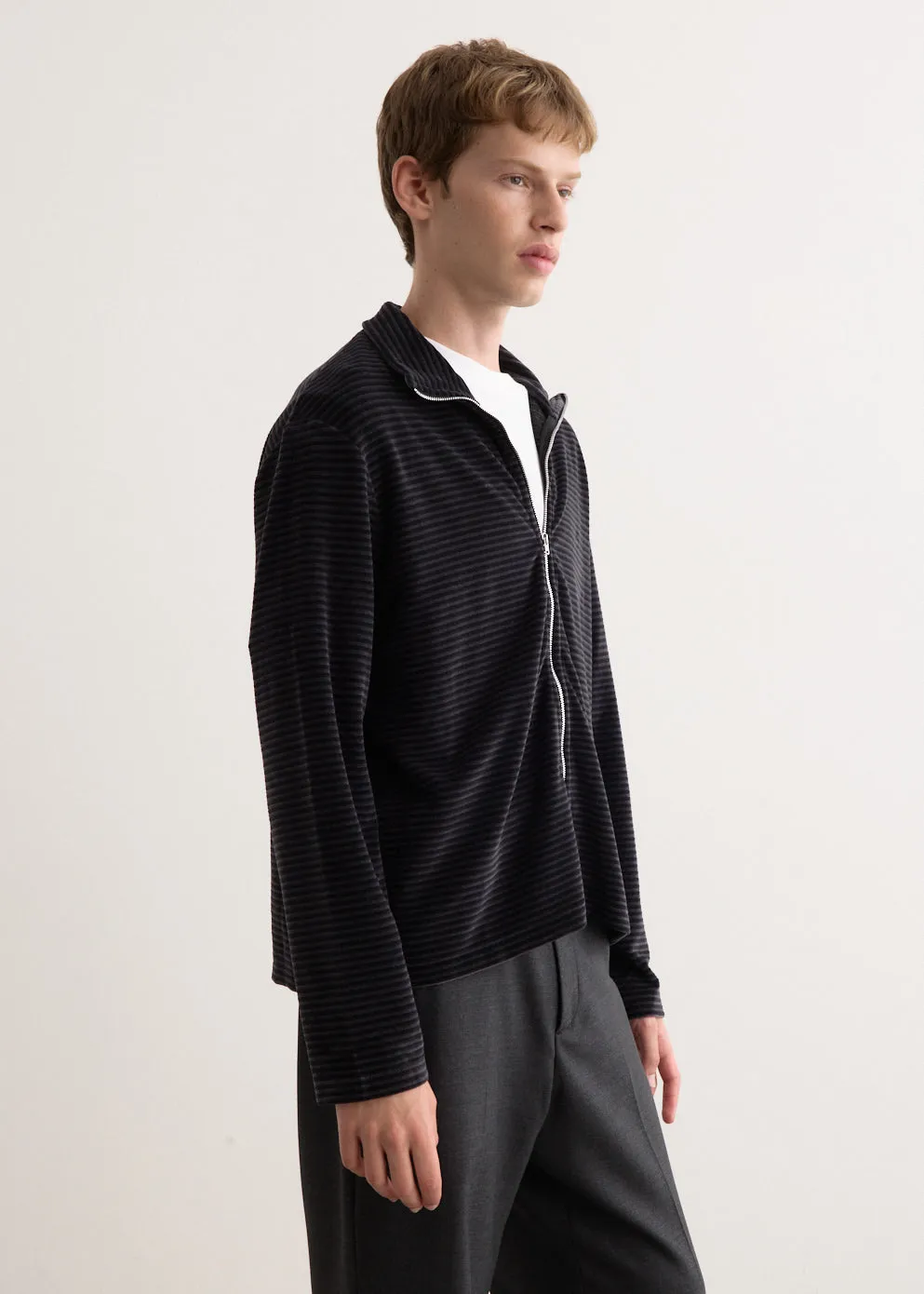 Shrunken Full Zip Polo