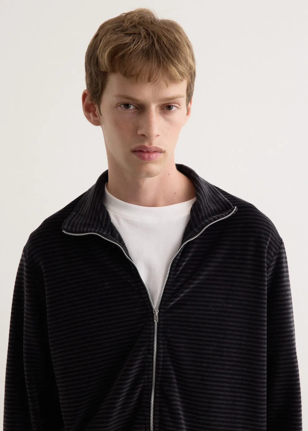 Shrunken Full Zip Polo