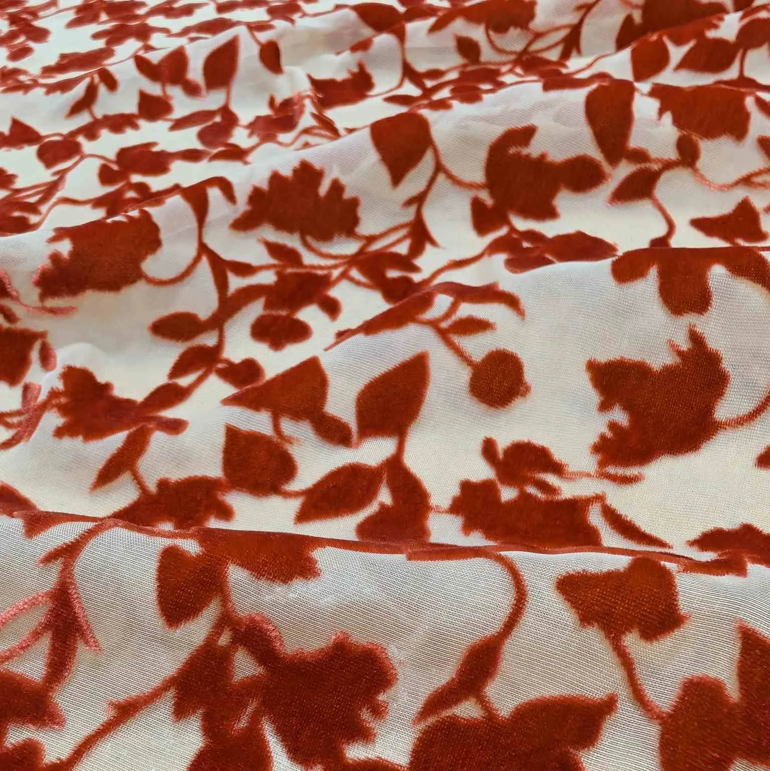 Silk Burnout Velvet, Vines