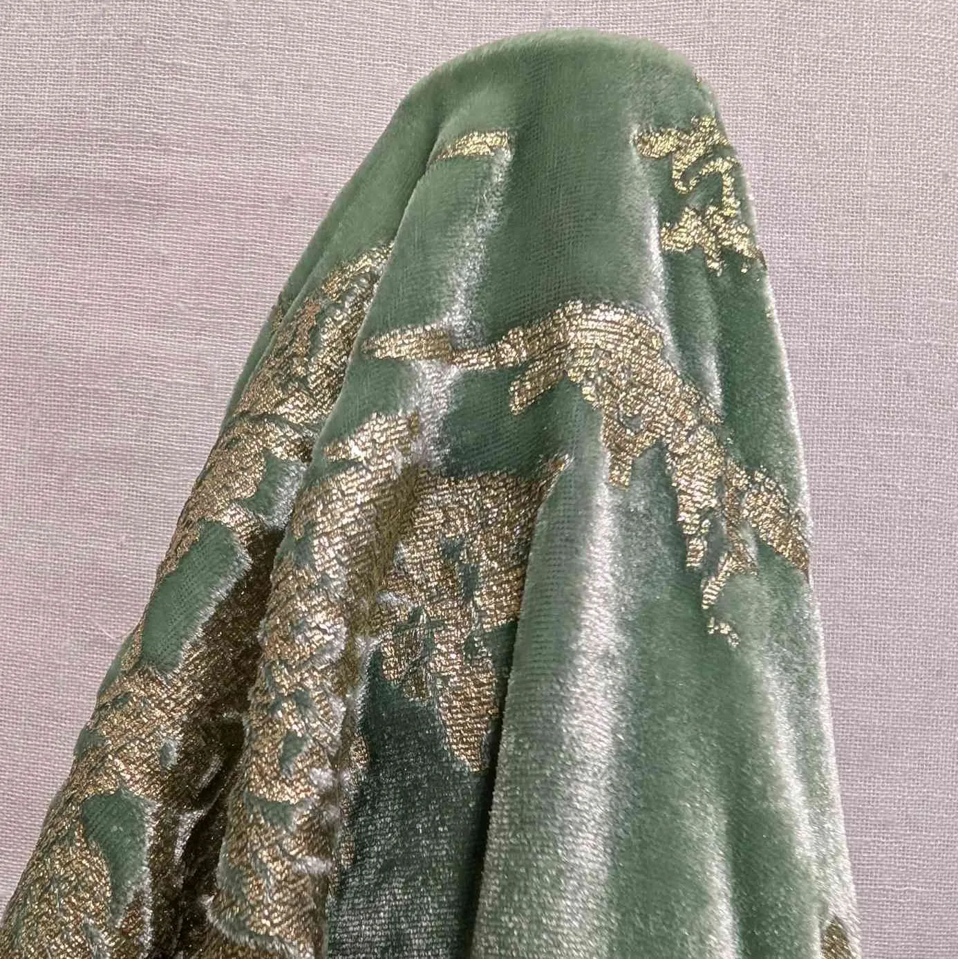 Silk Velvet, Gold Foil on Mint