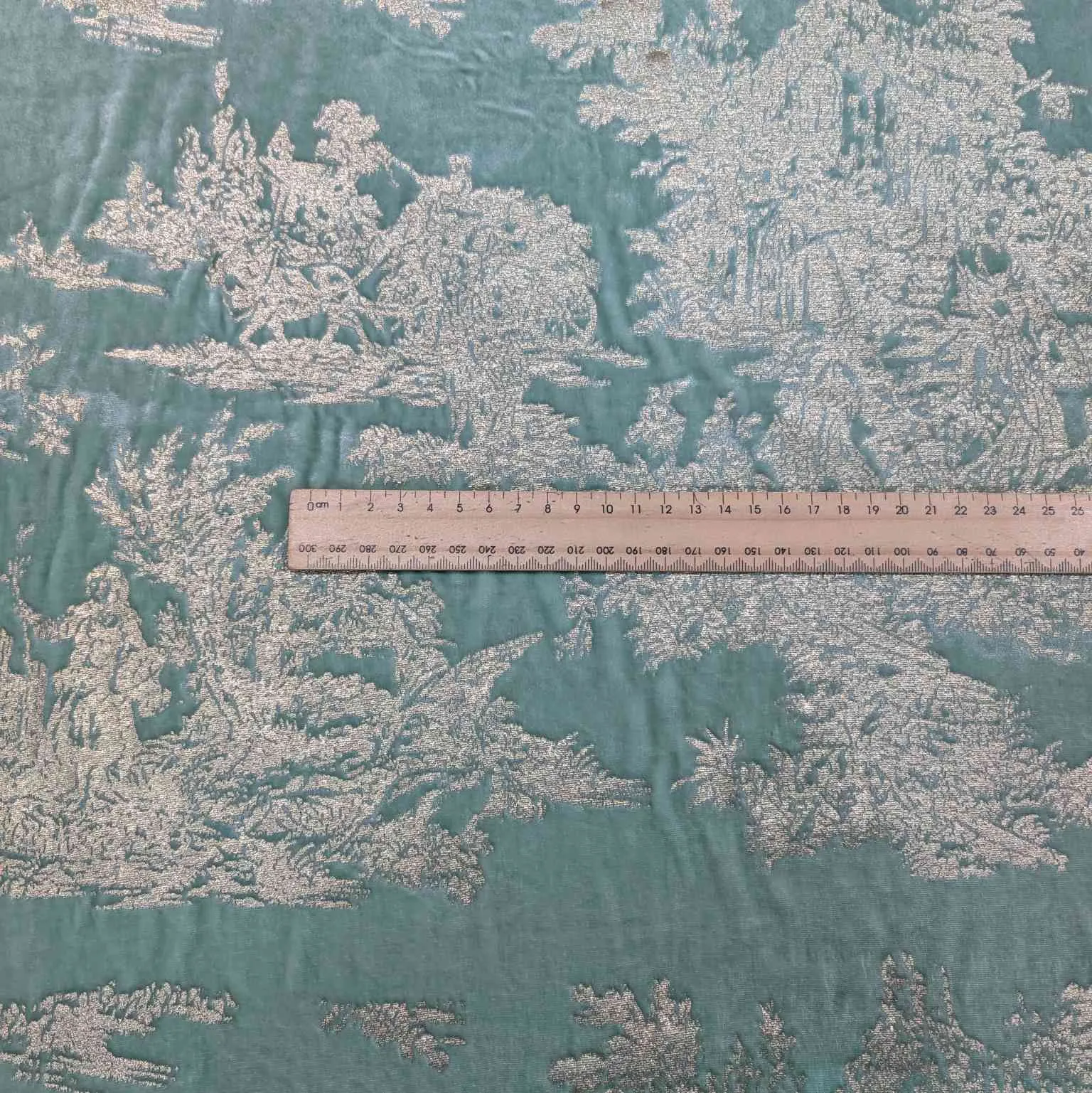 Silk Velvet, Gold Foil on Mint