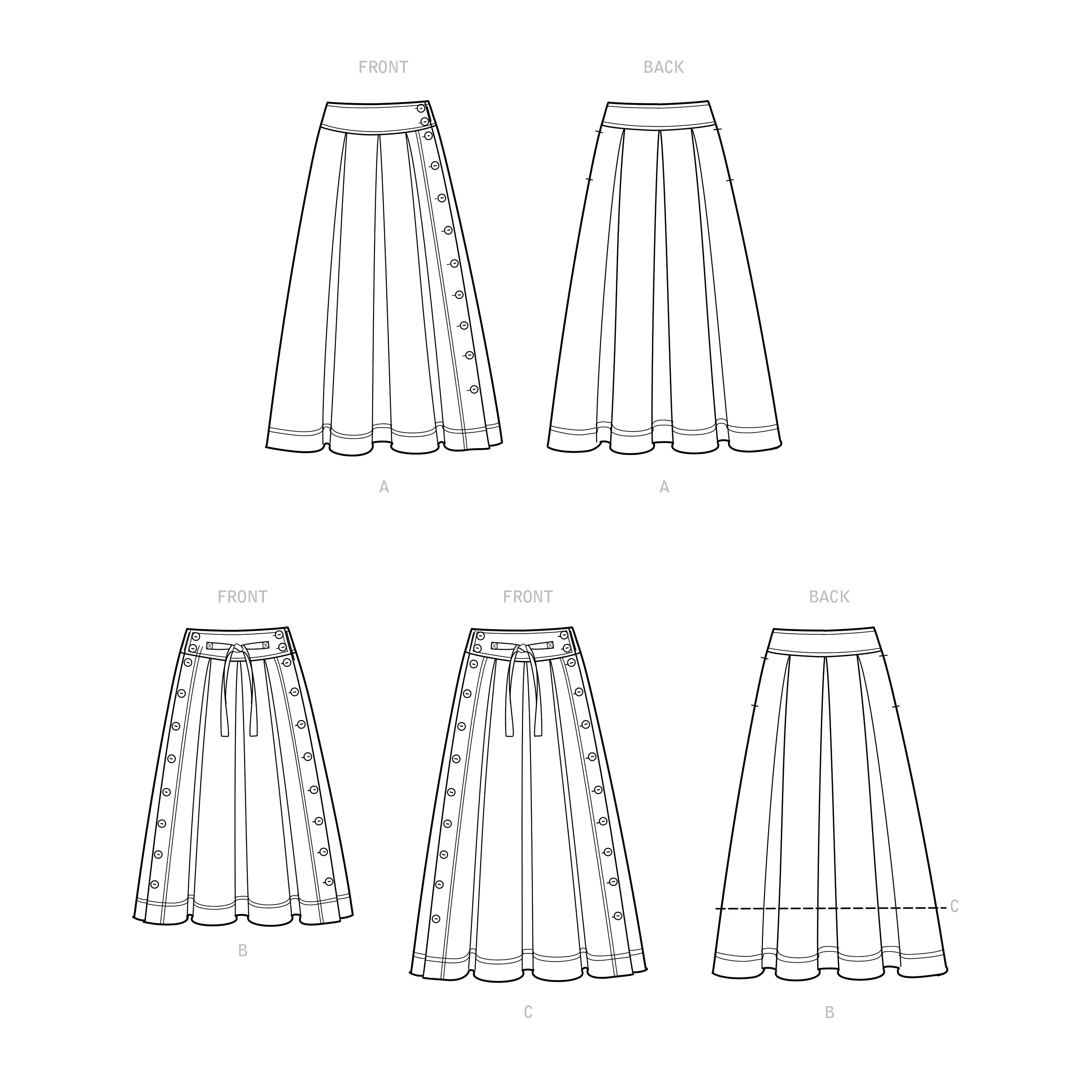 Simplicity Pattern 9377 Misses Flared Skirts