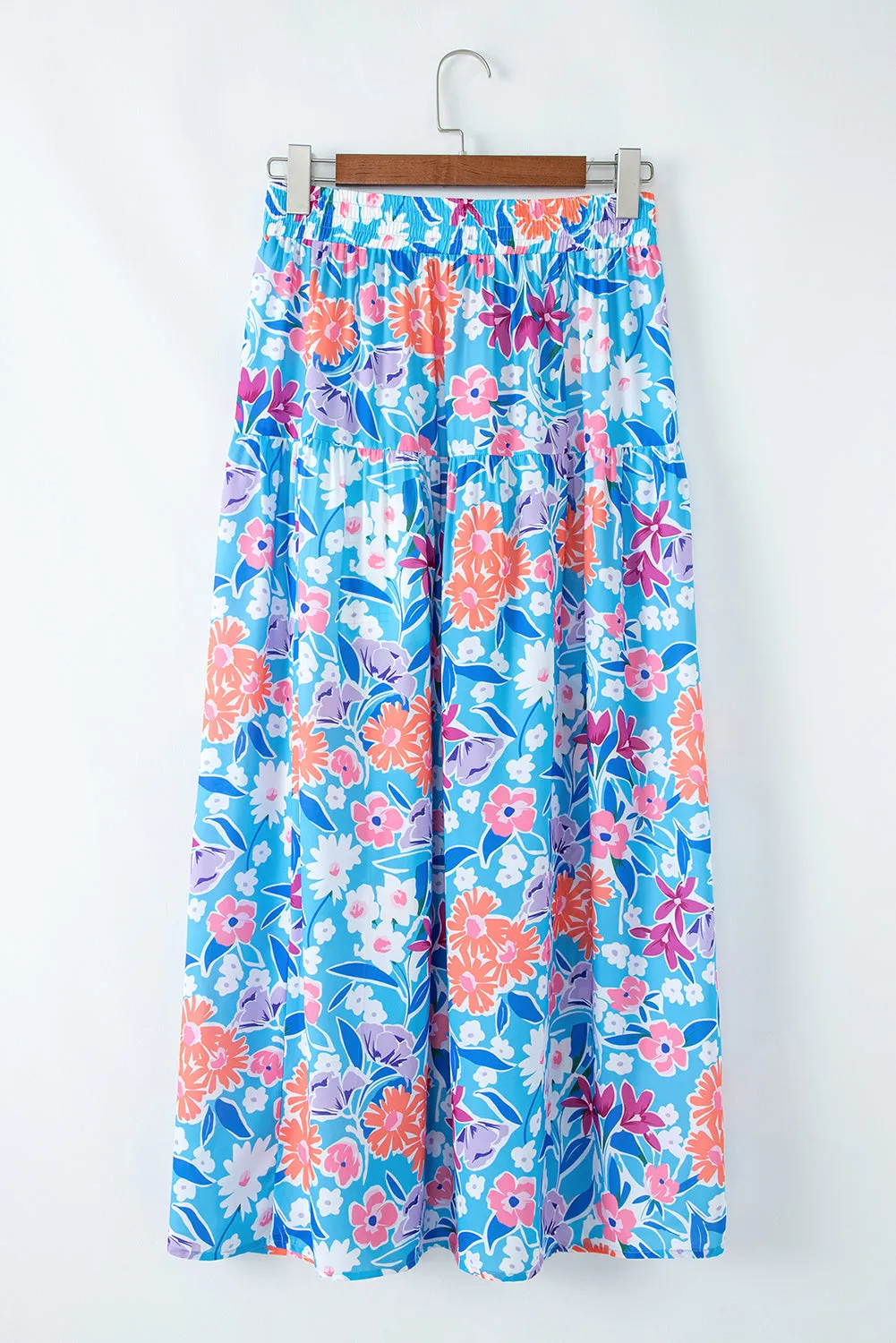 Sky Petal Wrap Skirt