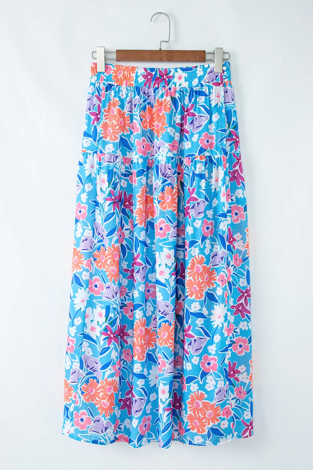 Sky Petal Wrap Skirt
