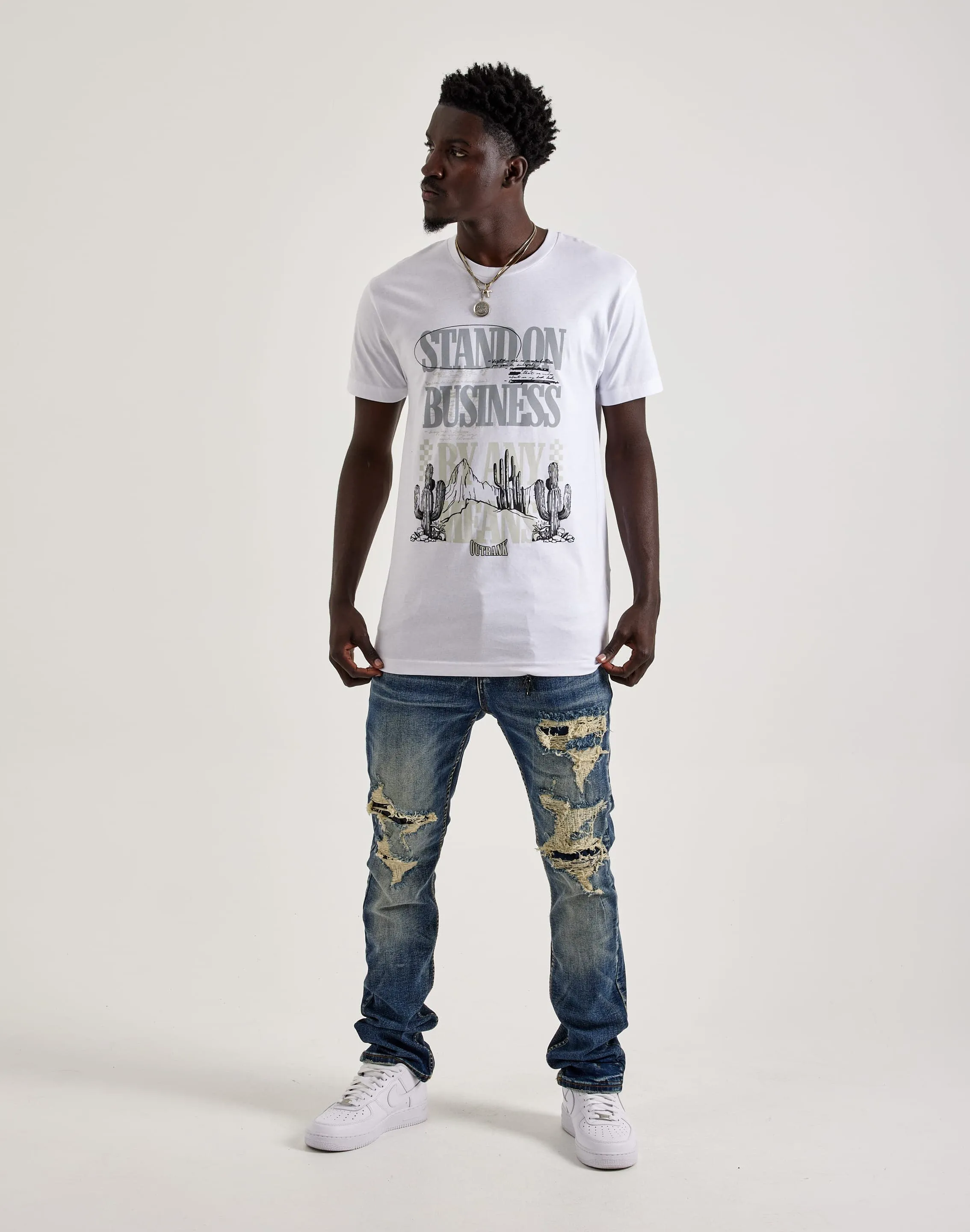 Smuggler's Moon Distressed Denim Jeans