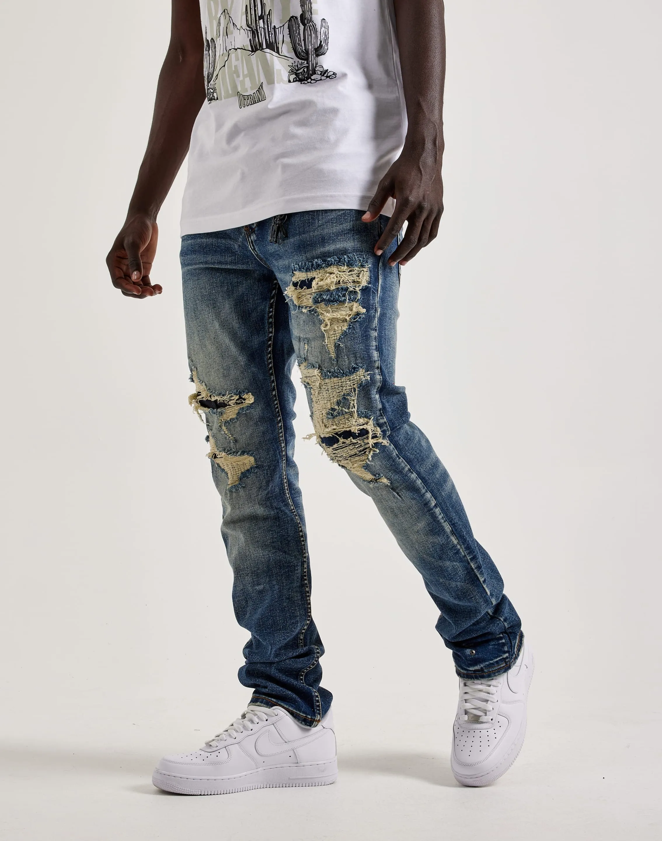 Smuggler's Moon Distressed Denim Jeans