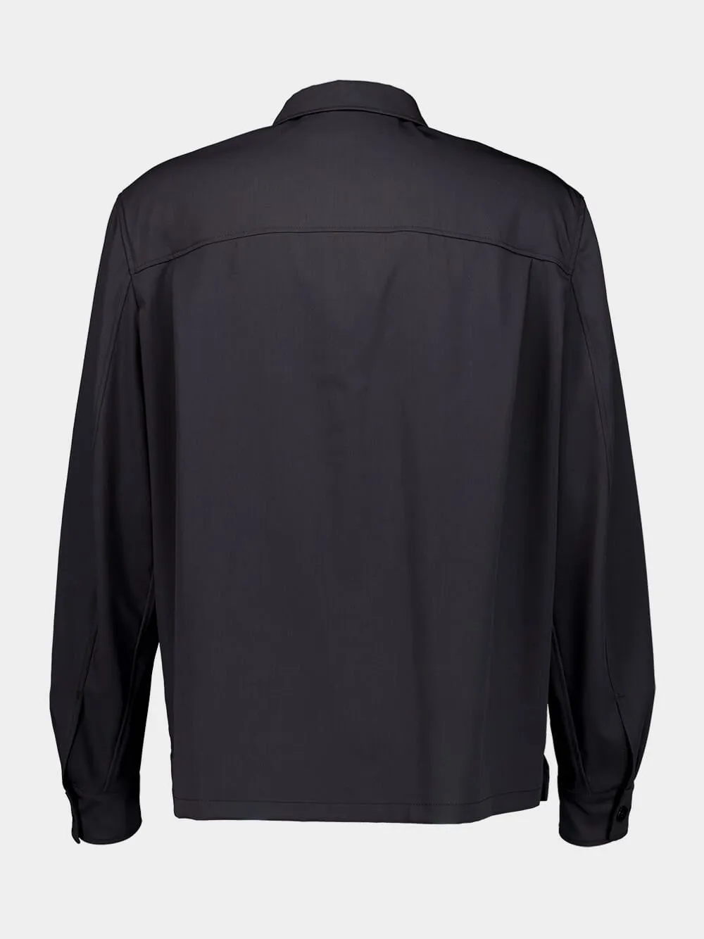 Soft Military Jet Black Overshirt