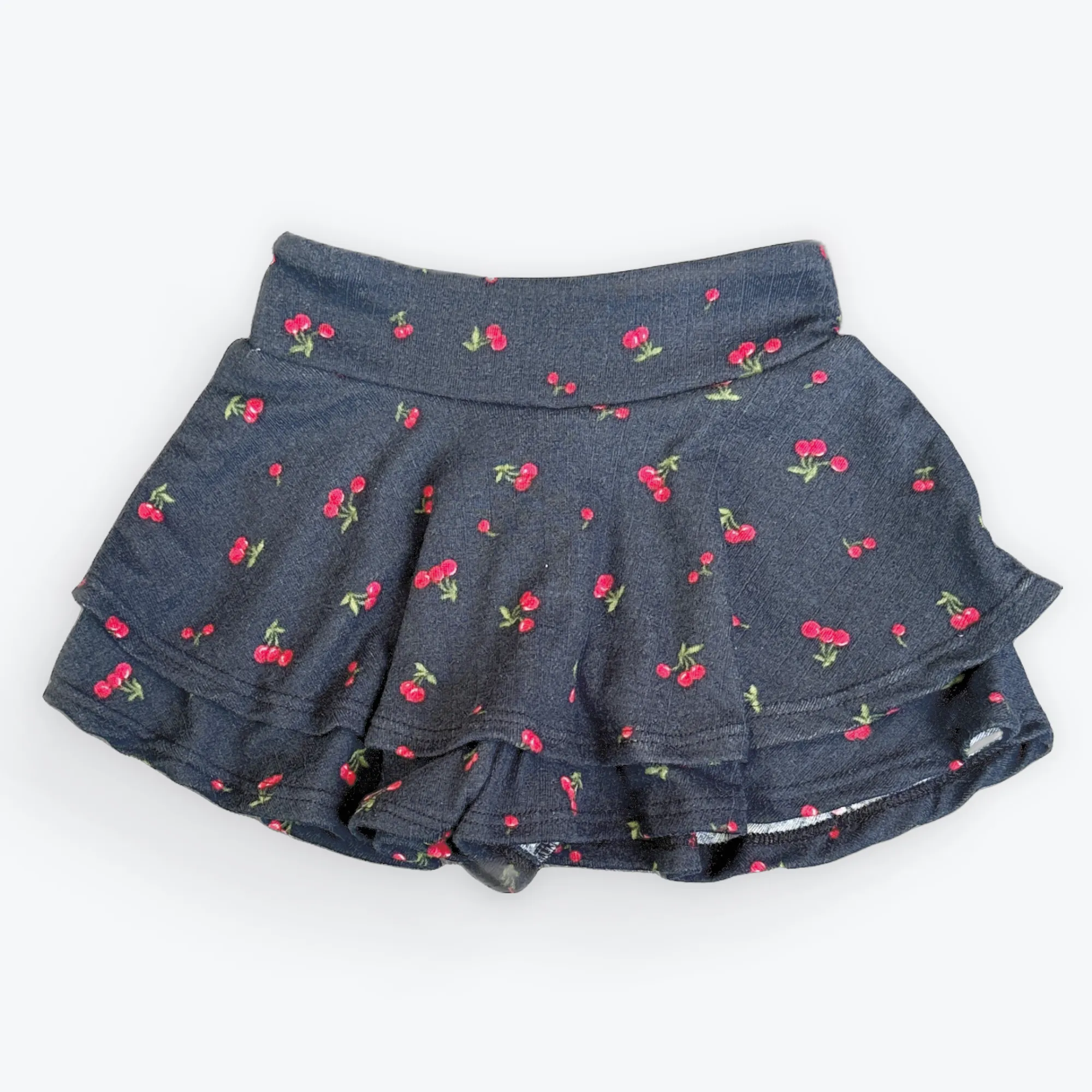 Soft Ribbed Cherry Skort