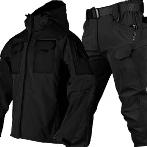 Soft Shell Jacket Suit for Men | Neckline Protection|| Water & Wind Proof