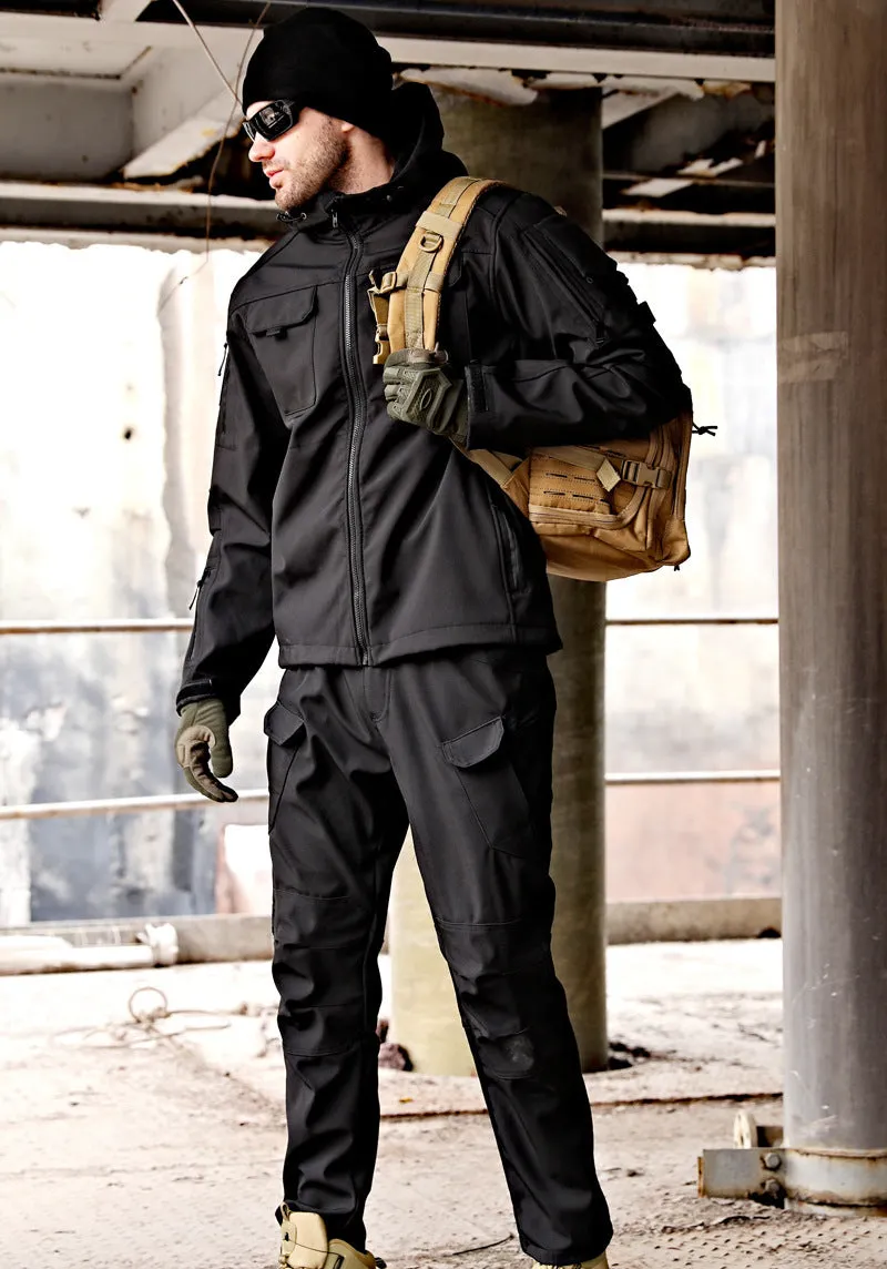 Soft Shell Jacket Suit for Men | Neckline Protection|| Water & Wind Proof
