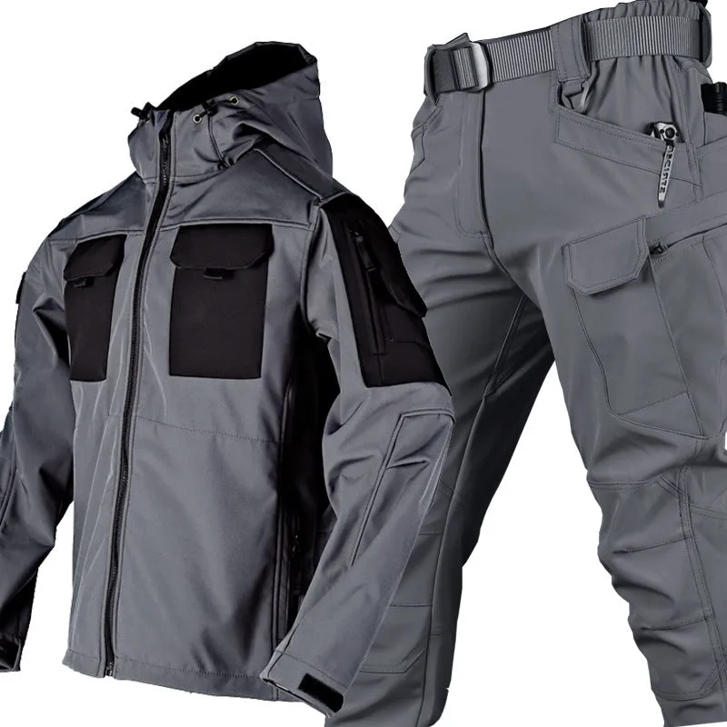 Soft Shell Jacket Suit for Men | Neckline Protection|| Water & Wind Proof