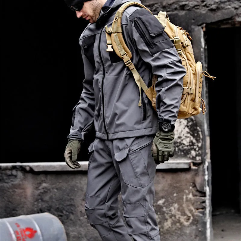 Soft Shell Jacket Suit for Men | Neckline Protection|| Water & Wind Proof