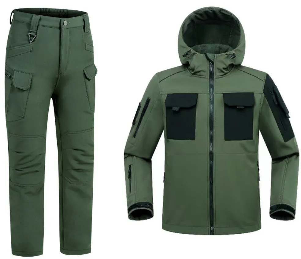 Soft Shell Jacket Suit for Men | Neckline Protection|| Water & Wind Proof