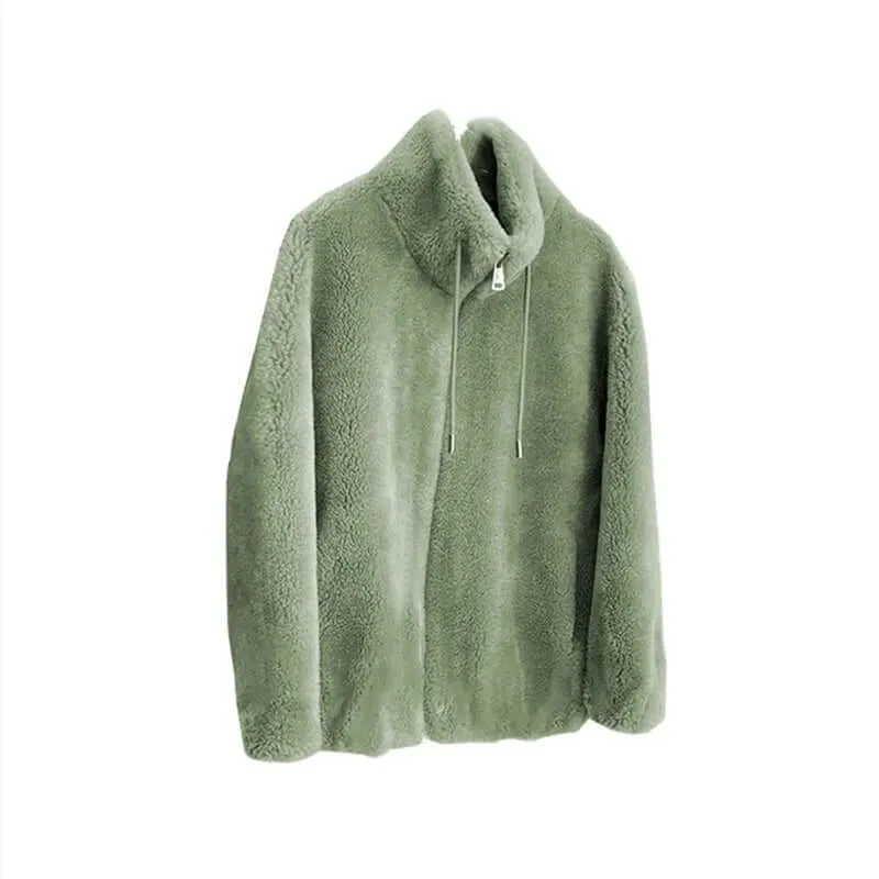 Soft turtleneck coat