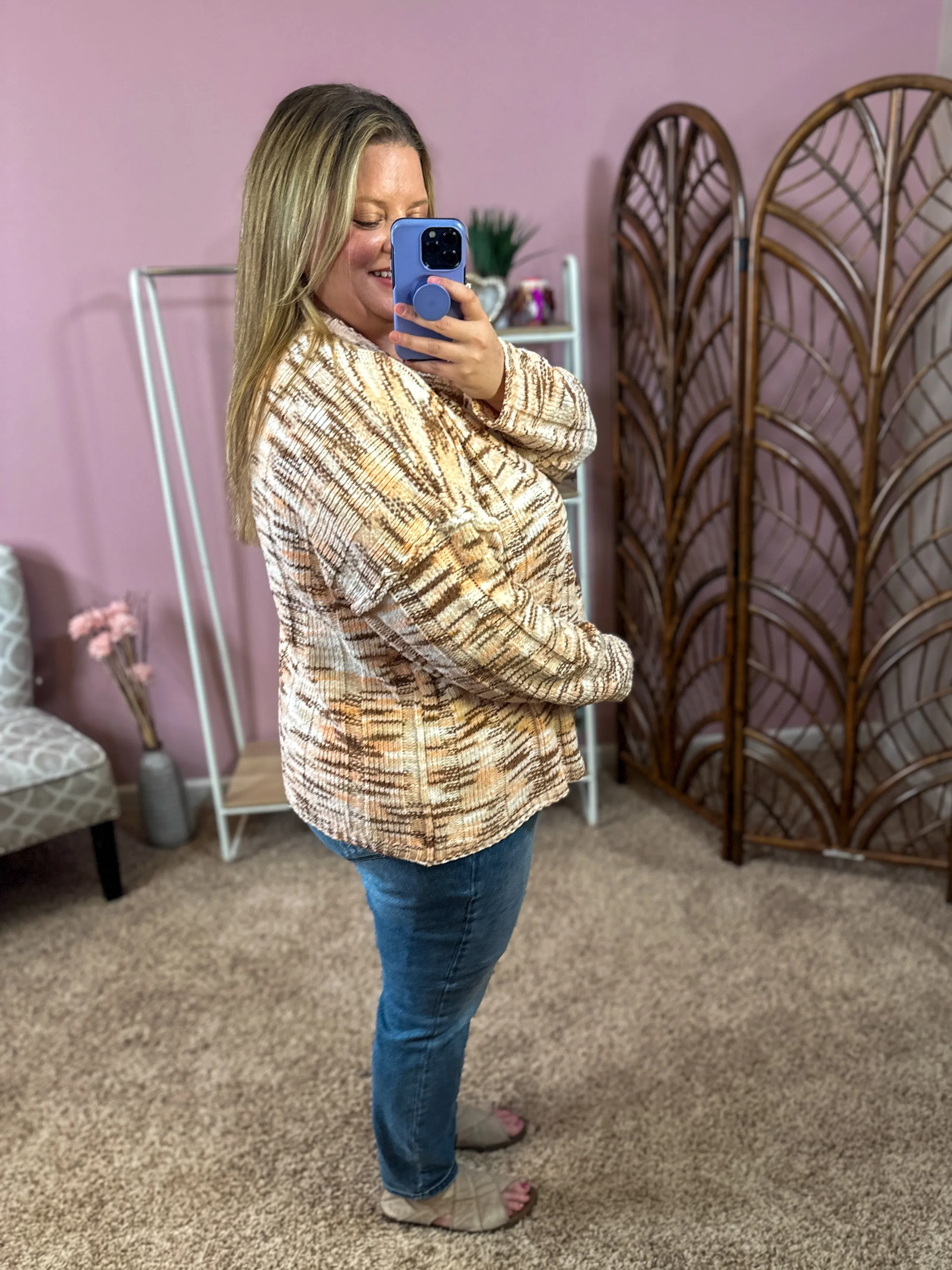 Softened Heart Sweater - Sepia