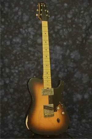 SOLD 2014 Asher T Deluxe™ Custom Guitar, Relic Two-Tone Nitro Burst, #801