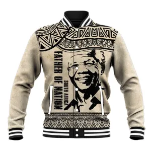 South Africa Nelson Mandela - Father Of Nation Baseball Jacket Vintage African Pattern LT14