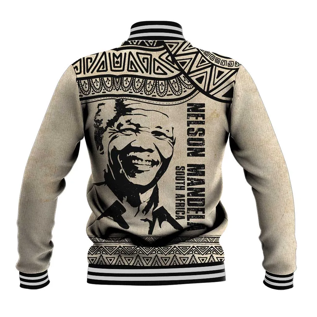 South Africa Nelson Mandela - Father Of Nation Baseball Jacket Vintage African Pattern LT14