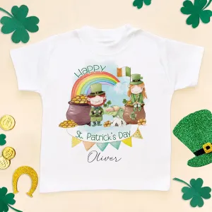 St Patrick's Day Leprechauns Personalised Toddler & Kids T Shirt