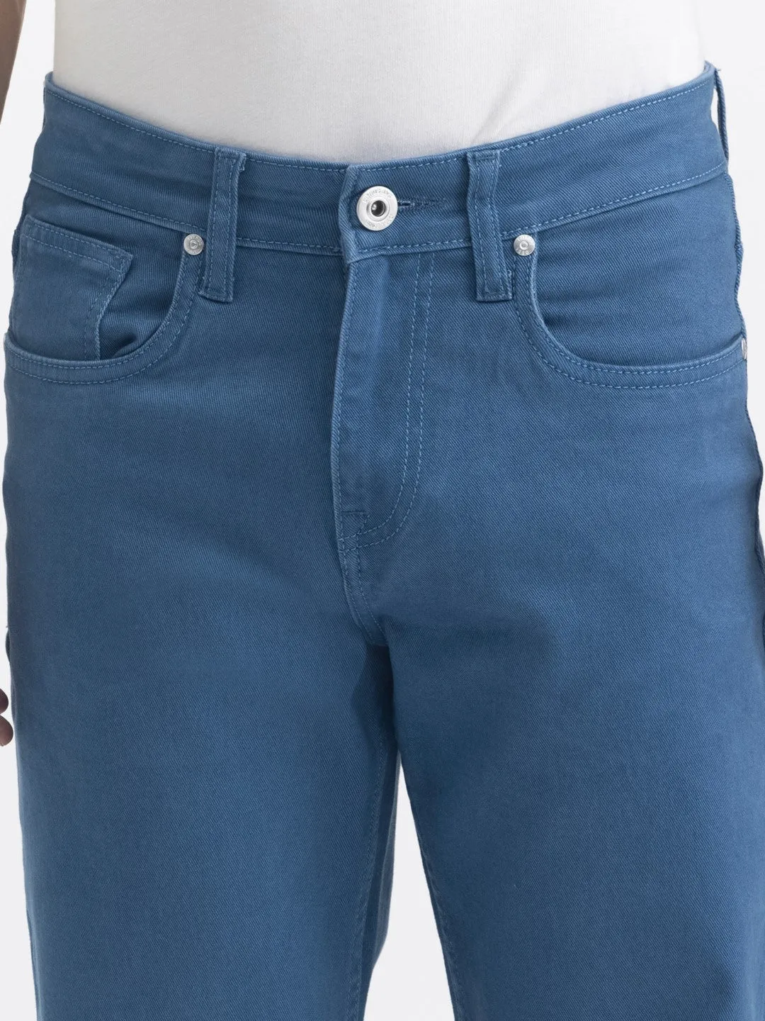 Straight Fit Blue Denim Jeans