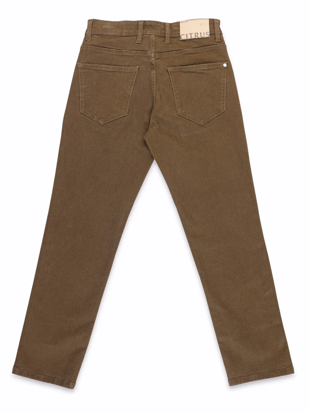Straight Fit Brown Denim Jeans