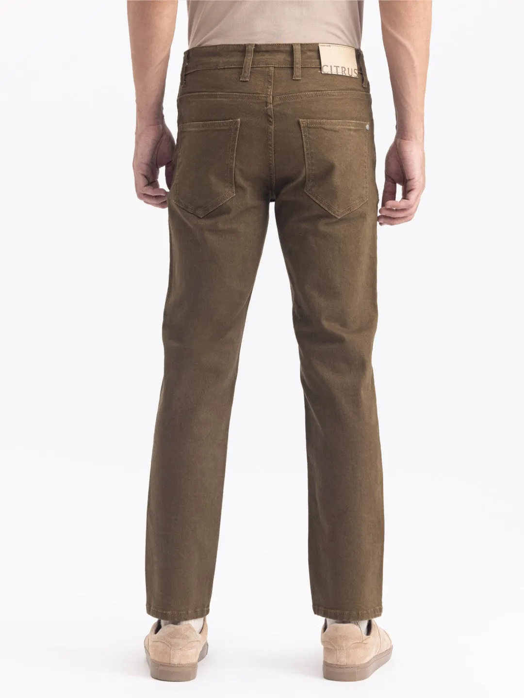 Straight Fit Brown Denim Jeans