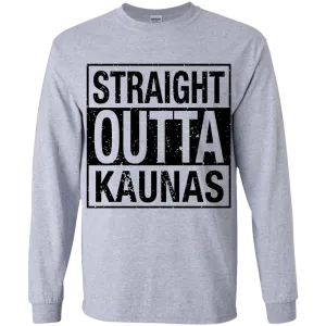 Straight Outta Kaunas - Boys Youth Classic Long Sleeve T-Shirt