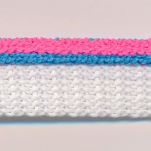 Stripe Pile Piping #22 Fluorescent Plum & Turquoise & White