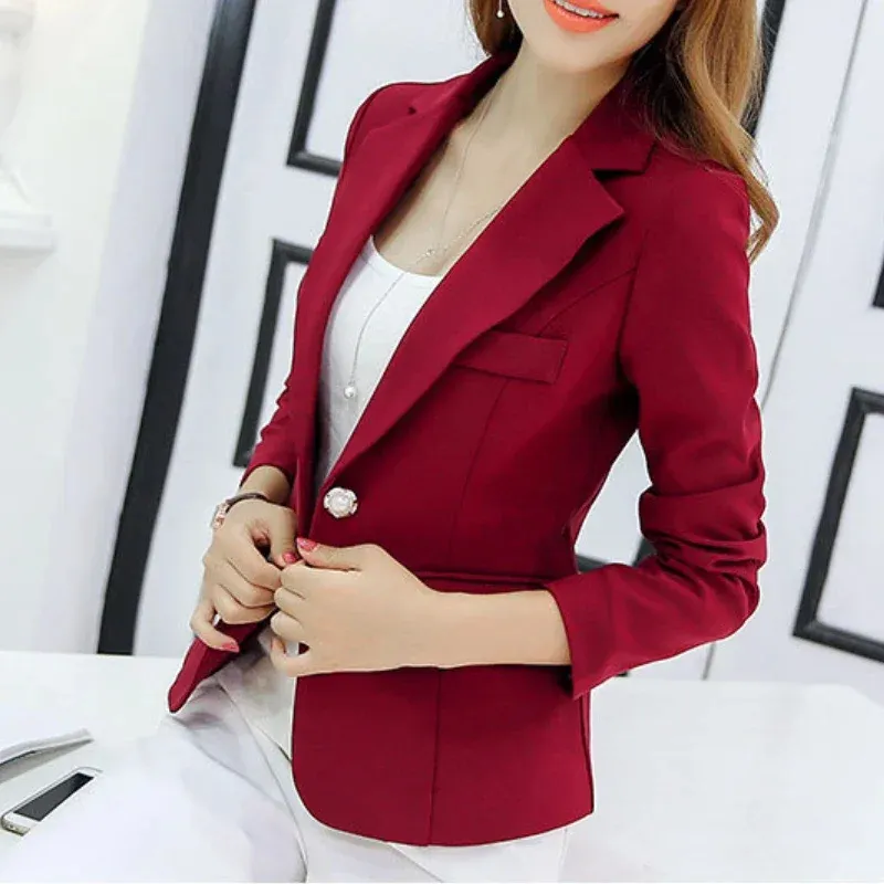 Stylish women's blazer with ankle button fastening - Lightweight and breathable material - Ideal for layering