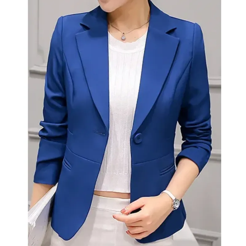Stylish women's blazer with ankle button fastening - Lightweight and breathable material - Ideal for layering