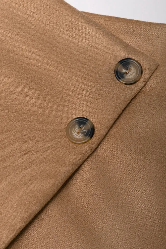 Suede Skort Light Brown