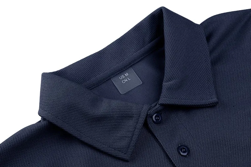 Summer Polo Shirts Men's Lightweight Botton Casual Golf Polos Breathable Military Tactical Polos Pullover Hike Clothing