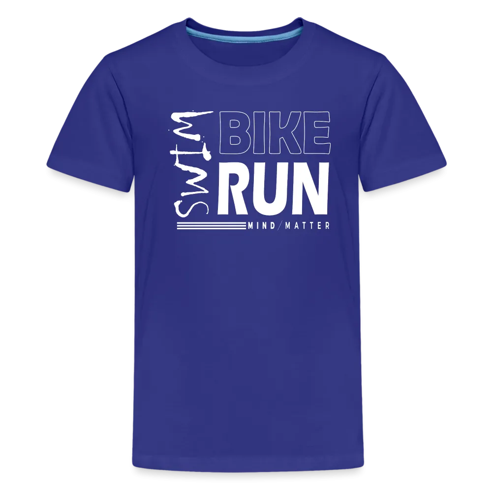 Swim-Bike-Run- Kids' Premium T-Shirt