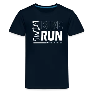 Swim-Bike-Run- Kids' Premium T-Shirt