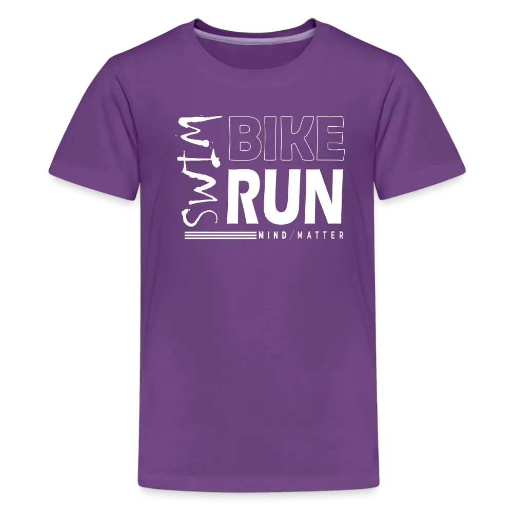 Swim-Bike-Run- Kids' Premium T-Shirt
