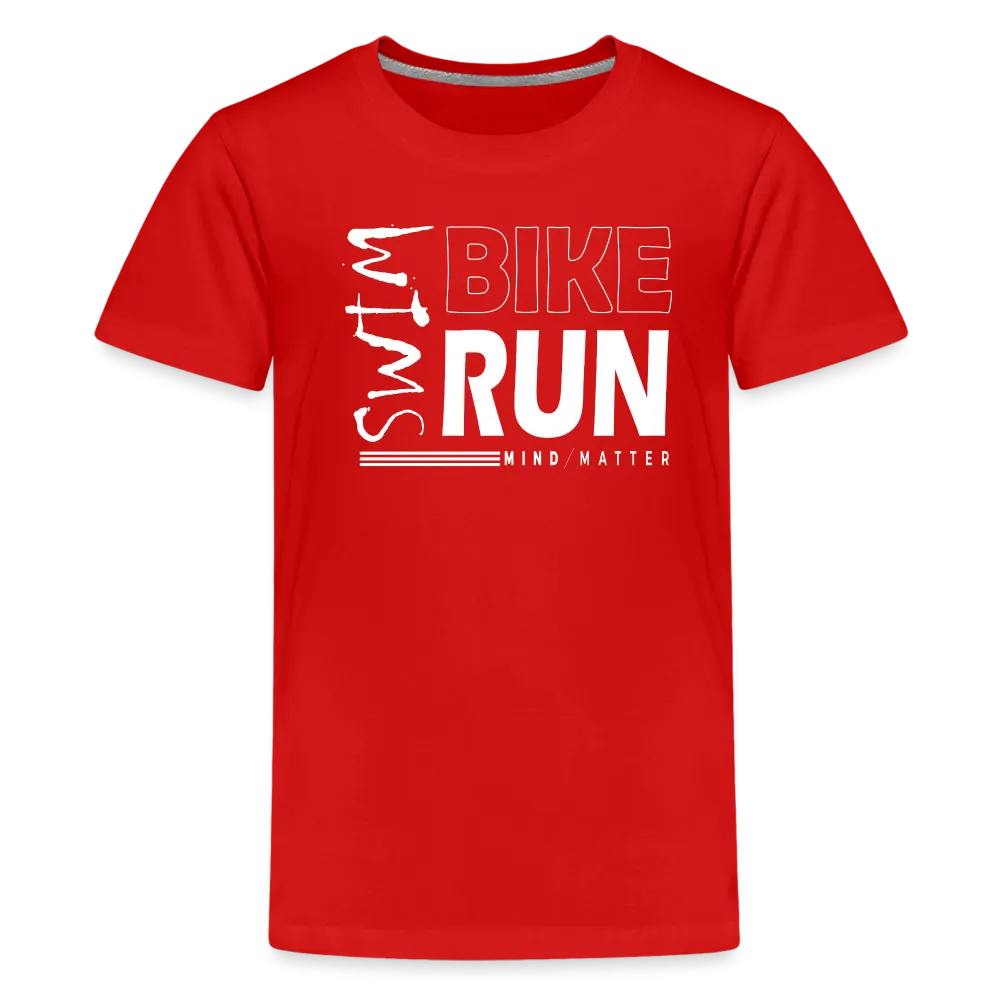 Swim-Bike-Run- Kids' Premium T-Shirt
